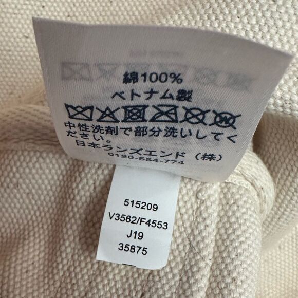 Lands End Canvas Tote Bag Snowflake Plaid Holiday Sequin Christmas Cotton - Picture 9 of 14